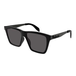 NEW ALEXANDER MCQUEEN SUNGLASSES AM0352S 001 SQUARE UNISEX BLACK EYEWEAR